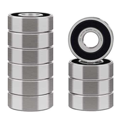 XIKE 10 Pcs 1605-2RS Bearings 5/16" x29/32 x5/16, Double Rubber Seals.