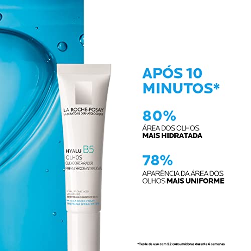 La Roche-Posay Hyalu B5 Olhos Creme, Cuidado Reparador, Preenchedor, Antirrugas, Ácido Hialurônico,