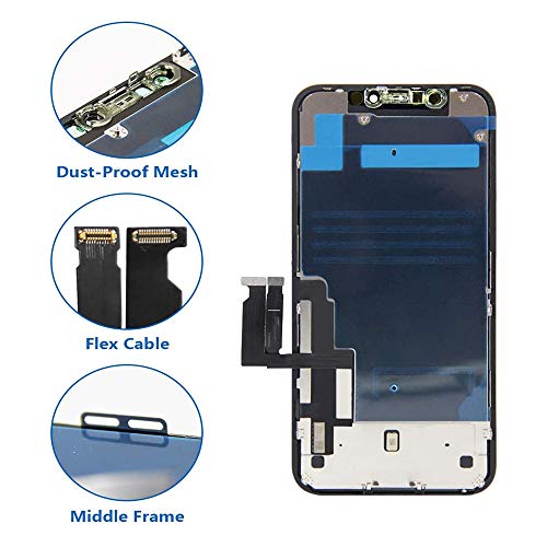 LEAFE for iPhone XR Screen Replacement,LCD Display Touch Screen Assembly,Compatible with iPhone XR Screen Replacement 6.1 inch (Model A1984, A2105, A2106, A2108) with Screen Protector and Repair Tools