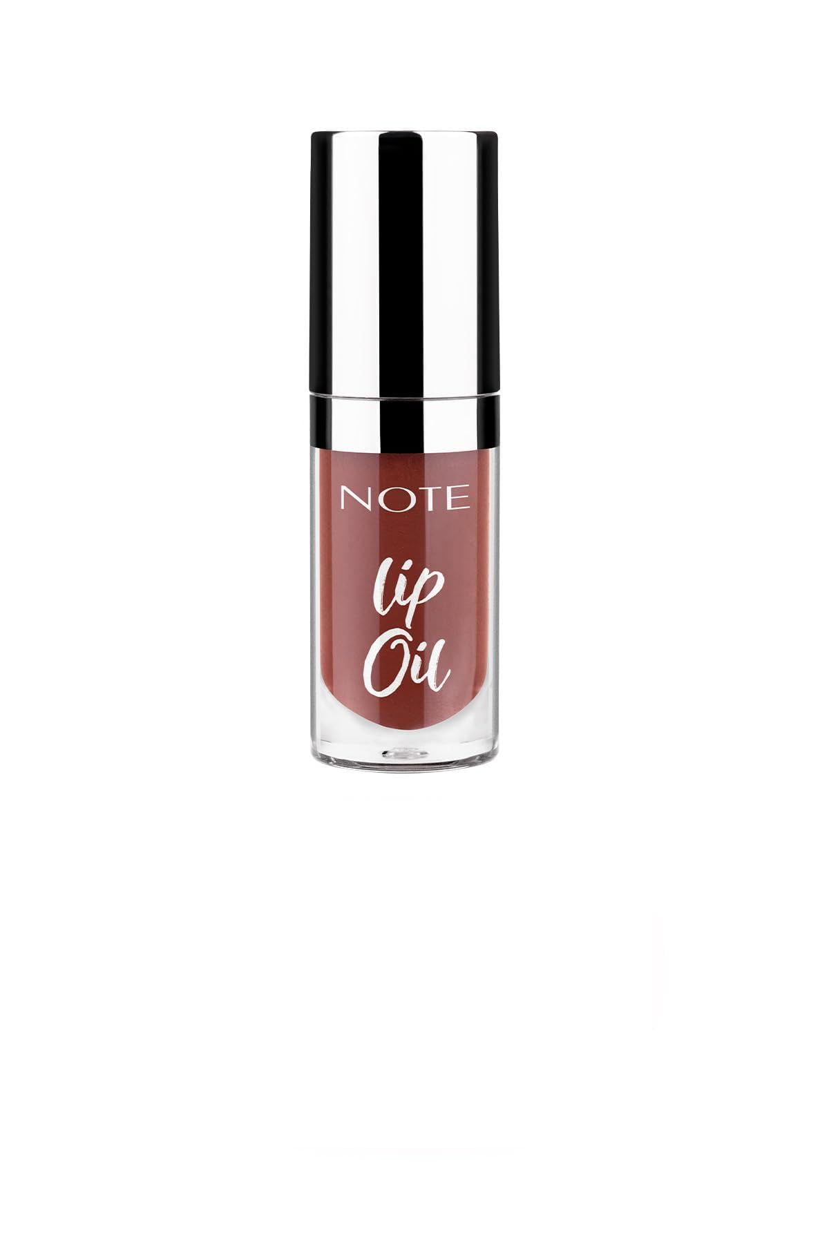 Note Cosmetics Lip Oil 60 Mocha Kiss Nemlendirici ve Parlatıcı Dudak Bakım Yağı, Kahverengi
