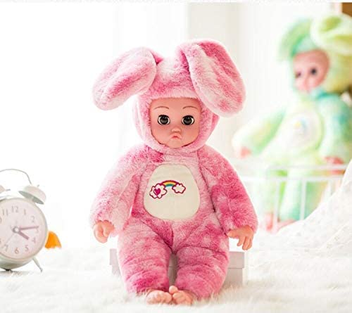 RuvAm Rabbit Doll with Music Reborn Baby Soft Cloth Big Size Original ...