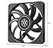 SilverStone Technology Air Slimmer 120 Enhanced Performance 120mm Slim Fan with Full-Range PWM, (SST-AS120B),Black