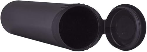 Miniatura 6 de Tubos negros de 4.724 in, 1000 unidades, resistentes al agua, herméticos y a prueba de olores, resistentes a los niños, con tapones de flexión, sin