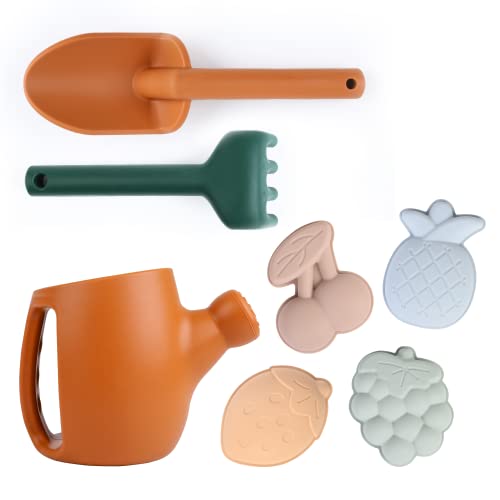 BLUE GINKGO Toddler Gardening Tools Silicone Beach Toys, Garden Toys