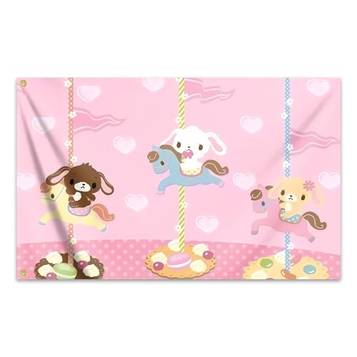 Sugar Flag 3x5 Feet Funny Man Cave Wall Meme Bunnies Flags for Teen Girls Room Guys Bedroom Dorm Room College Dorm Wall Banner Tapestry Decor