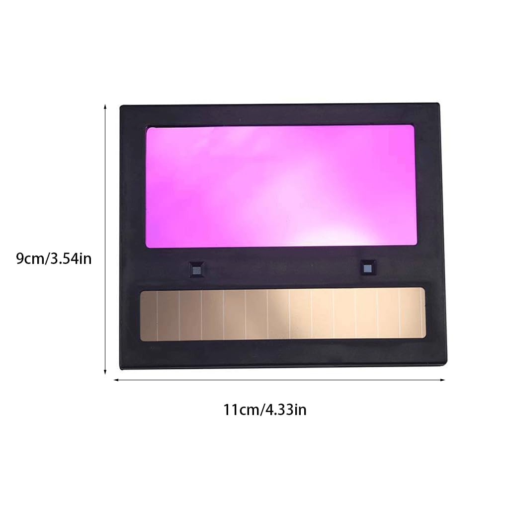 Lente de soldadura de oscurecimiento automático, atenuación automática, pantalla de visualización grande, ajustable, gran angular, filtro de visión, campana de soldadura para soldador