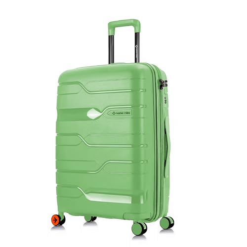 Image of Nasher Miles Paris Hard-Sided Polypropylene Check-In Luggage Avacado Green 28 Inch|75 Cm 8 Wheels Spinner Large Trolley Bag for Travel Suitcase