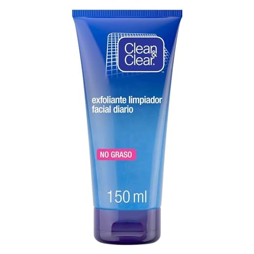 Clean & Clear, Exfoliante Facial Limpiador, Uso Diario, Con Micropartículas Naturales, Para Pieles Sensibles, 150 ml