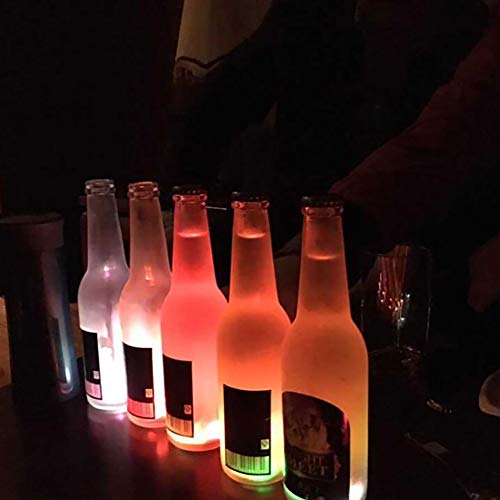 Neliky 20pcs LED Coaster, Light Up Coasters, LED Bottle Light, Bottle Glorifier, LED Stickers Coaster Light Up for Drinks, Flash Light Up Cups Perfect for Party Weeding Bar (White)