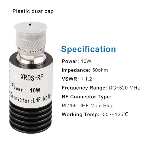 XRDS-RF 10W PL259 UHF Macho Dummy Load 50 Ohm miniatura 3