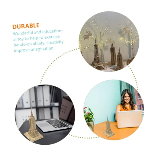 Puzzle 3D en bois gratte-ciel miniature maquette Yardwe pour ados