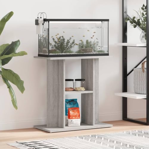 Tomostar Halterung für Aquarium, Möbel für Aquarien, Grundschrank, Aquariumtisch, Sonoma-Aquarium, grau, 60 x 30 x 60 cm, Holz