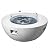 VEVOR Propane Fire Pit, Outdoor Concrete Gas Fire Pit, 39 in Tabletop with Lava Rocks, Lid,Rain Cover,Adjust Flame Height Camping Firepit for Heating, Lighting, 50000 BTU