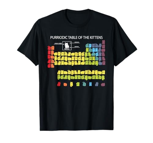 Periodic Table of Kittens Cat Chemistry T-Shirt
