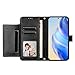 Kukoufey Compatible with Oppo Reno 15 Pro Case Cover,Compatible with Oppo Reno15 Pro 5G PLV110 Flip PU Leather Zipper Wallet Protective Cases Black