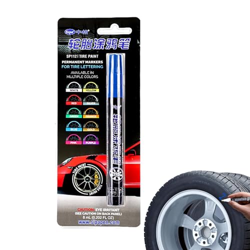 Chalk Marker - Tire Marker Paint Pen | 3mm Waterproof Car Tire Pen Colorful Paint Pen Tire Permanent Tire Marker Pen Car Tyre Pen Smooth Ink