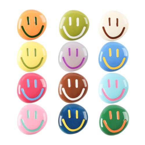 12 imanes decorativos redondos coloridos para nevera