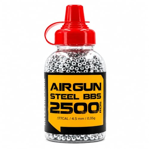 AirsoftManiacs Bolas Acero Arsenic 2500 RDS 4,5 mm, BB Steel para Aire Comprimido Compatible Pistolas y Carabinas, Munición Metálica para Entrenamiento y Tiro Recreativo (1)
