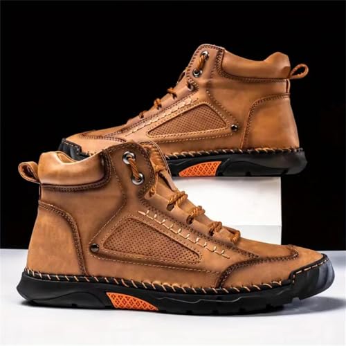 Sawbehind Mens Boots, Saw Behind Men's Comfortable Handmade Outdoor Leather Boots–Waterproof, Arch Support, Spacious Toe Box2