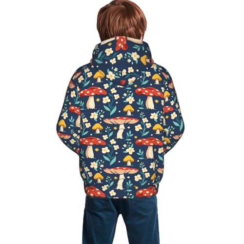 Colorful Mushrooms Kid Hoodies Boys Sweatshirts Girls Pullover with Pocket4