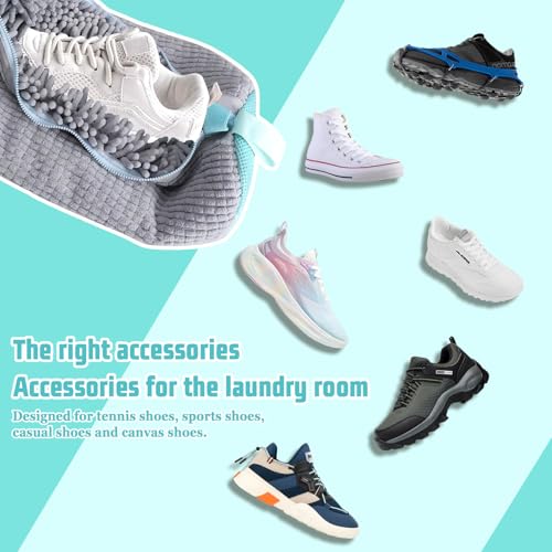 FYSL 2er Pack Schuhwaschbeutel für Waschmaschine, Schuhe Waschbeutel, Wiederverwendbar & Reißfest - Schont Schuhe & Verhindert Beschädigungen (Grau)