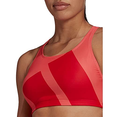 Foto von adidas Damen B Bars Bikini Swimsuit, Top:semi Turbo Bottom:vivid Red S21, L EU