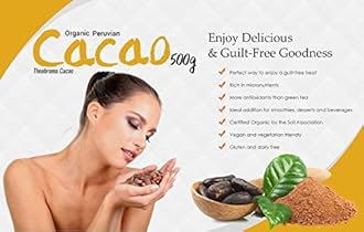 Organic Cacao/Cocoa Powder 200g | Pure & Unsweetened | Mood Enhancer & Cardiovascular Health | Natural Source of Magnesium | Perfect for Smoothies, Baking & Hot Chocolate | Non-Alkalised, Vegan