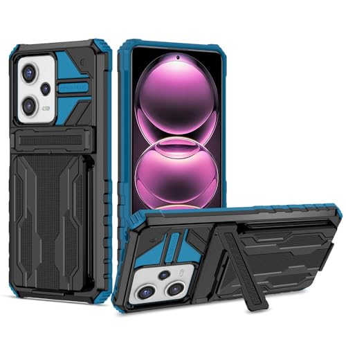 Coque Xiaomi Redmi Note 12 Pro 4G antichoc silicone rigide bleue noire avec fente carte