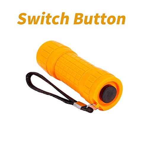 Whaply Small Mini Flashlights Pack Of 6,Assorted Colors,New Type Cob Light,With 18 Aaa Battery (6 Pack) #TOP4