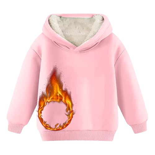 Kids Sherpa Lined Hoodie Unisex Boys Girls Fleece Pullover Sweatshirt Thick Thermal Flannel Sweater Winter Warm Tops2