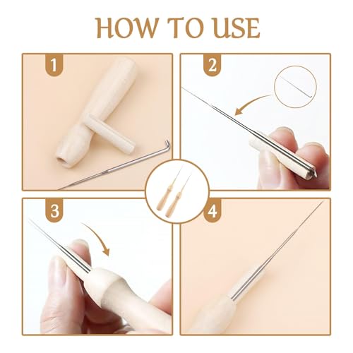 Redamancy 36Pcs Wool Felting Needle Tools, 3 Sizes Felting Needles Kit with Wooden Handle, Ideal for Beginners or Professionals - Image 4