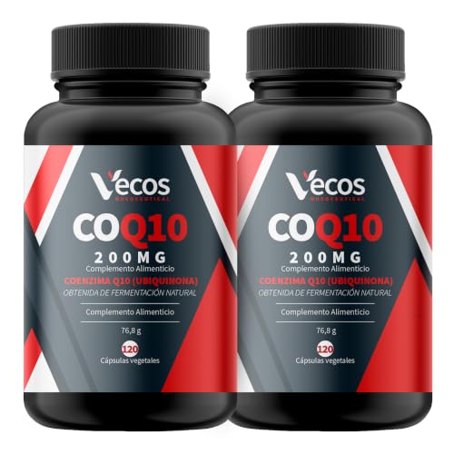 Coenzima Q10 200mg Vegana – Ubiquinona Fermentada Natural de Alta Absorción – 120 Cápsulas – Energía Celular, Sistema Inmune, Antioxidante Antiedad (240 Cápsulas (2 Botes))