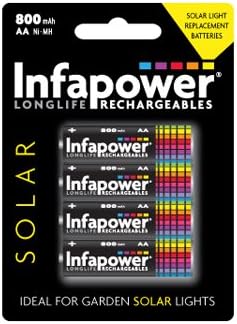 8 x AA (R6) Garden Solar Power Light Replacement Rechargeable Batteries - 8 Pack -- INFA