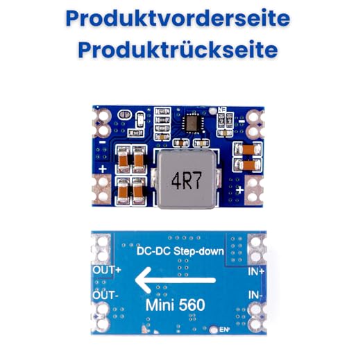 DC-DC Step Down Converter 7-20V bis 5V Mini 560 Spannungswandler LAOMAO 5V Ausgang Netzteil Module(Pack of 6)