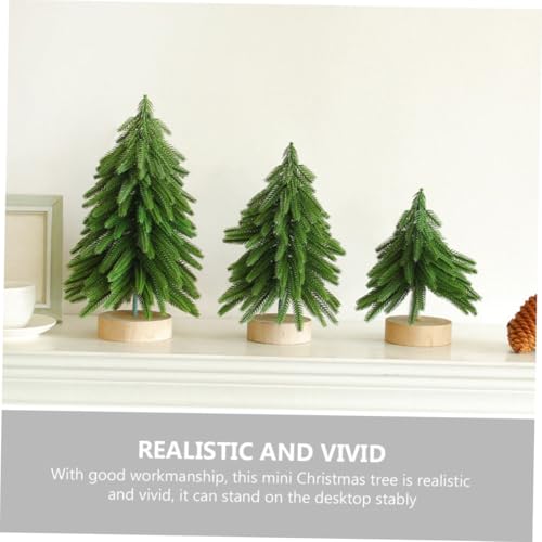 Adorno navideño para mesa y estantería árbol artificial mini de base estable 7