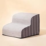 YPDOPORA Dog Stairs for Small Dogs, High Density Memory Foam Dog Stairs Ramps with Removable & Washable Cover, Non-Slip Balanced Pet Step Indoor,S