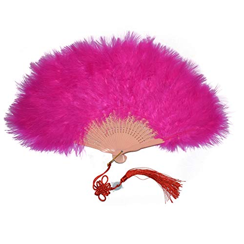 KOLIGHT - Grand éventail de plumes de plumes - Décoration pour bouquet de mariée - Rose Cover