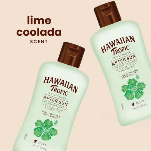 Hawaiian Tropic After Sun Lotion Lime Coolada Case, 12 mini bottles | After Sun Care Travel Essentials, Aloe Vera Lotion, 2 fl oz each (Pack of 12) - image 2
