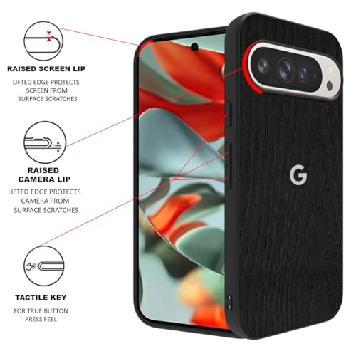 Image of RIGGEAR Sleek Back Cover Case Compatible with Google Pixel 9 Pro XL (PC+TPU|Burnt Charcoal)