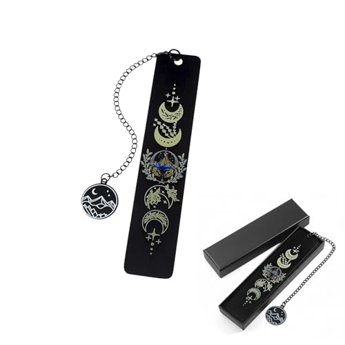 Acotar FAE Romance Metal Bookmark The Night Court Feysand Fantasy Bookmarks Reading Gift for Women Book Lovers and Fans of The Court of Thorns and Roses (Black)