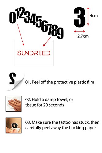 SUNDRIED Number Race provvisorio del Tatuaggio ha