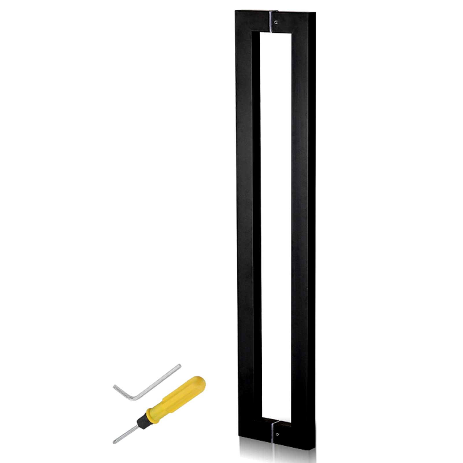 Poignée de porte de grange coulissante en acier inoxydable avec kit d'installation complet