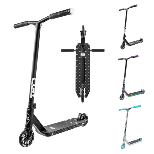 CORE CG1 - Patinete de acrobacias para niños de 8 años en adelante, trucos de principiante a avanzado, estilo libre con ruedas de 110 mm, patinetes profesionales para adolescentes y niños, color negro