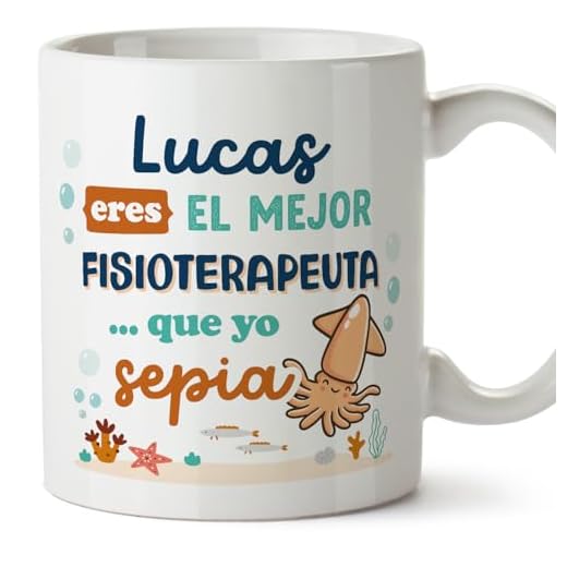 MUGFFINS Tazas Personalizadas para FISIOTERAPEUTA hombre - En Español - Mejor que yo Sepia - 11 oz / 330 ml - Regalo Personalizable original y divertido