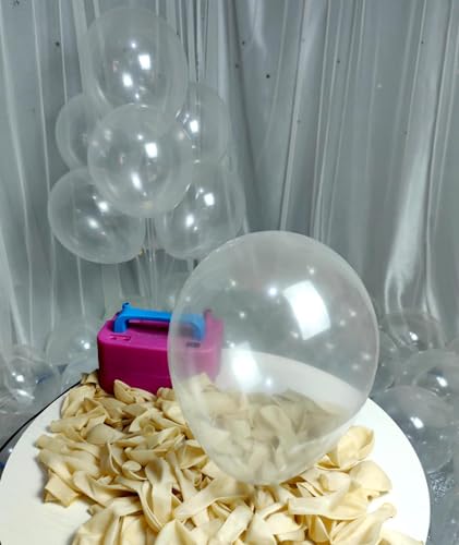 Image of 300 Pack Clear Balloons 12 Inch Latex Clear Latex Party Balloon Bulk for Various Party Events Decorations