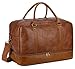 BAOSHA Sac fourre-tout de voyage en cuir synthétique pour homme et femme avec compartiment à chaussures HB-38, marron, L