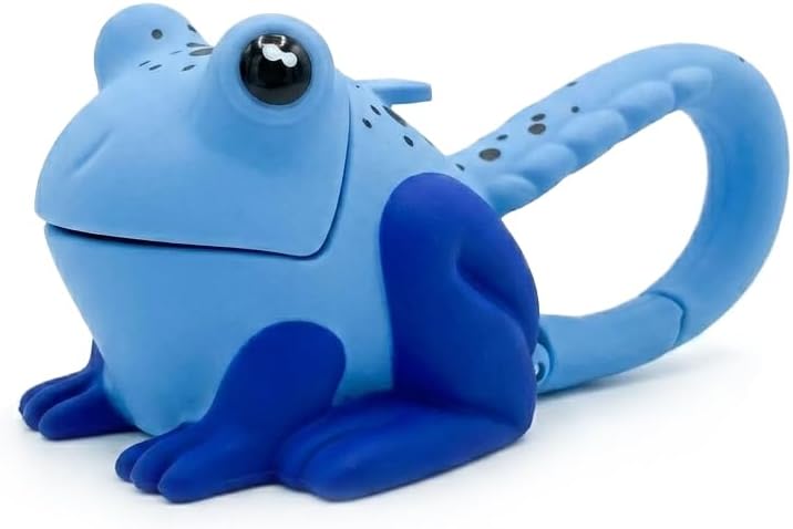 Sun Company Big Discoveries WildLight Animal Carabiner Flashlight - Fun Mini Keychain Flash Lights for Kids, Nurses, Camping (Blue Frog)