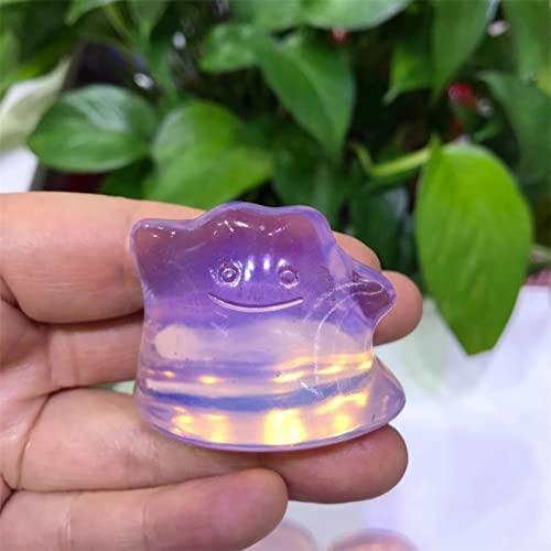 BAWHO Kristalle und Heilsteine, Cartoon-Geisterfiguren, natürlicher Opalit, handgeschnitzte Kristalle und Steine, Halloween-Dekoration for Hof, Garten, Zuhause, Kinder, Geschenk JIANFENYIN – Bild 3