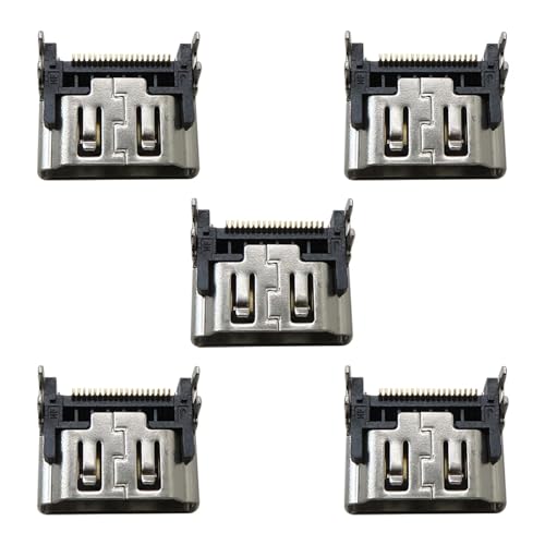 5 Pack HDMI Port Connector Socket for Sony PS5 Socket Jack Interface Connector Replacement for PS5 Console