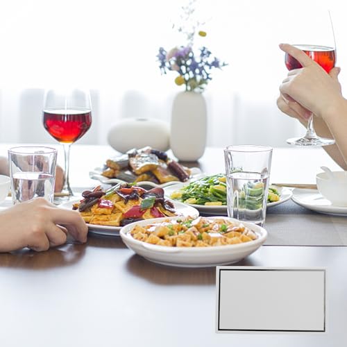 LAMXD 30 Stück Namens-Tischkarten | Einfarbig Weiß Falttisch Namenskarten für Party Empfang Geburtstag | Namenskarten für Tischdekoration | Hochzeit Namenskarten | (30 Karten)